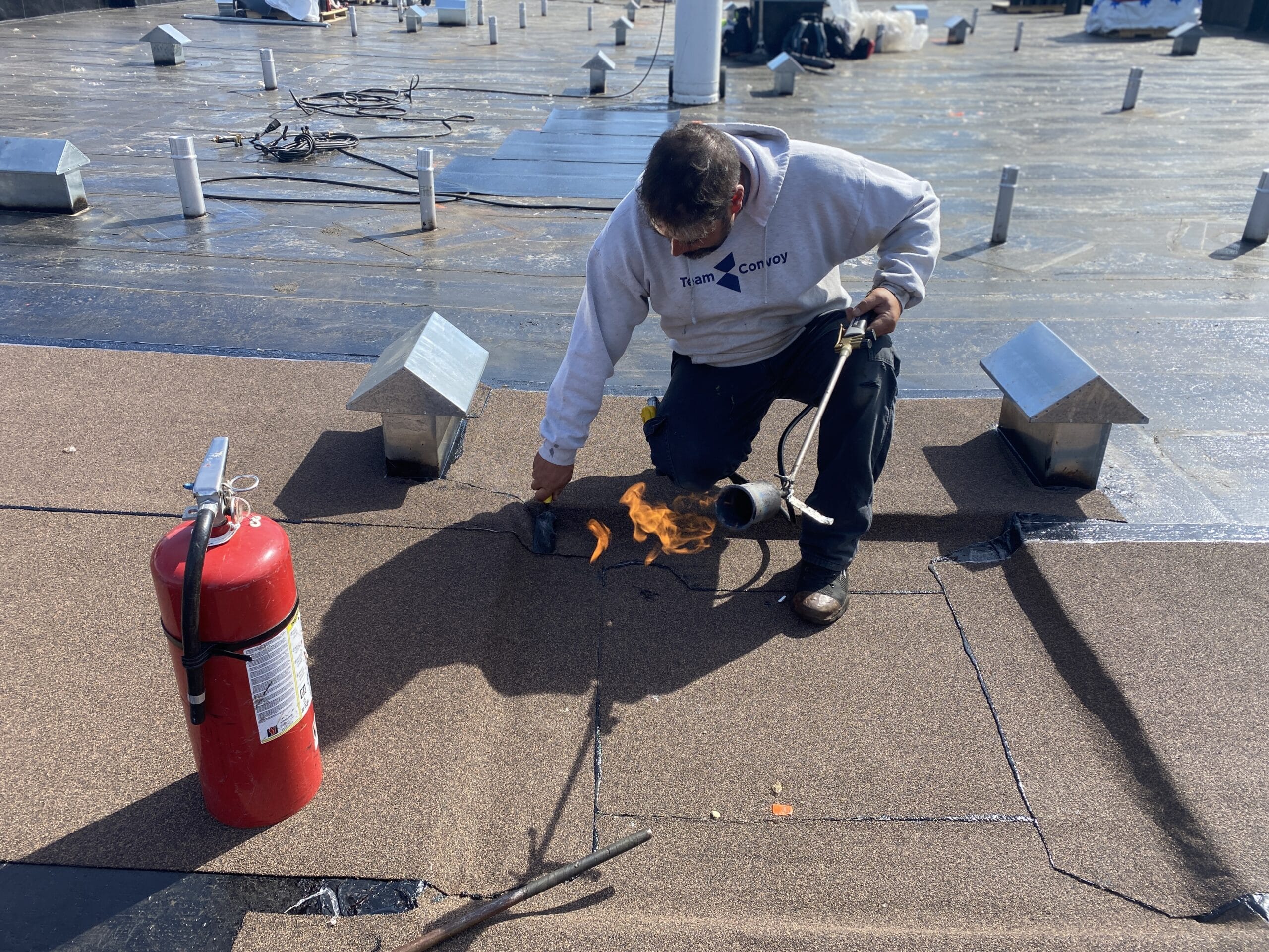 Professional commercial roofer