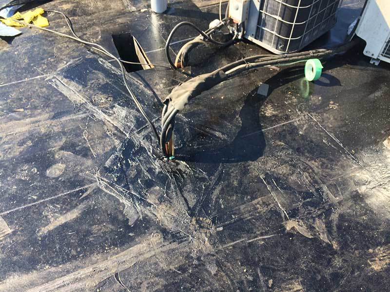 asphalt roof water sealing wires and vents