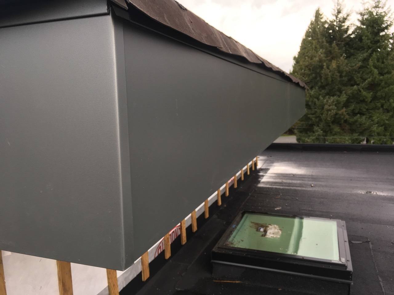 22 ga fascia wrapped roofing cladding