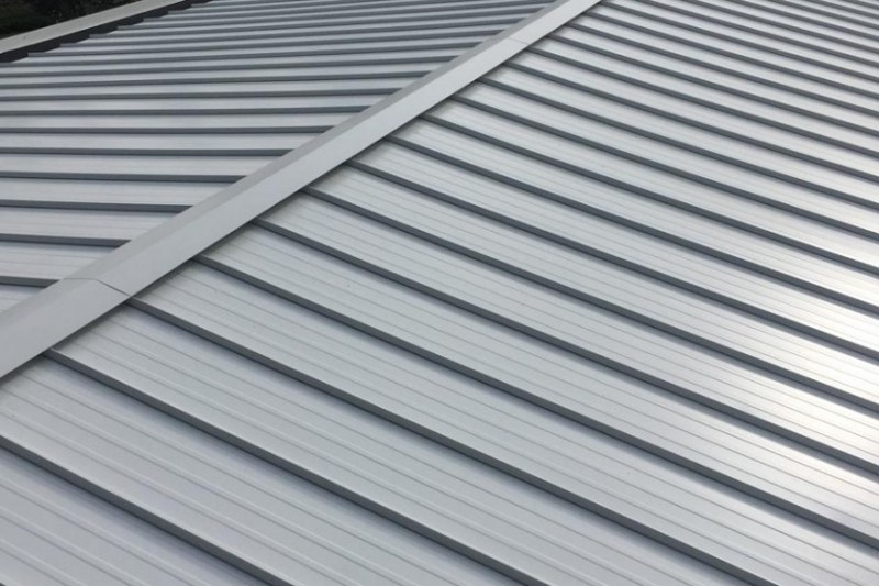 metal roof with low slope