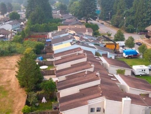 commercial roofing project at Ulster Street in Port Coquitlam